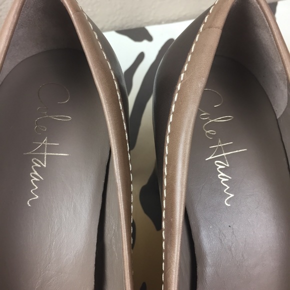 Cole Haan tan and brown leather heels size 7.5 - Picture 8 of 8